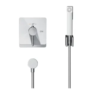 Гигиенический душ с термостатом Rose R105С белый/хром