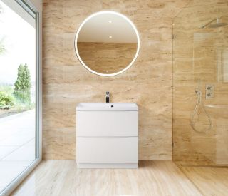 Тумба под раковину BelBagno напольная 60x85см Bianco Lucido MARINO-600-2C-PIA-BL-P