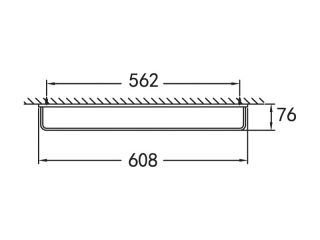 Полотенцедержатель 60см, хром Cezares CZR-F-8912