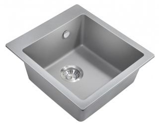 Мойка для кухни Milacio Murcia 46 Cuarzo MC.77033 серый металлик