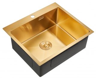 Мойка для кухни Milacio Denia 59 Steel MC.77498 брашированное золото