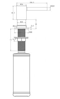 Дозатор для кухонной мойки Milacio MCU.933.TB Total Black