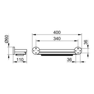 Полочка для душа Keuco Edition 19059010000 хром