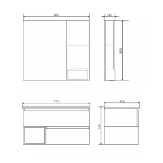 Тумба с раковиной Comforty Турин 00-00013940 90 см дуб бежевый