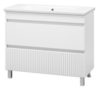 Напольная тумба под раковину Misty Мира 100см белый