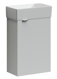 Подвесная тумба под раковину Sancos Mini MN35WR правая 35см белый глянец
