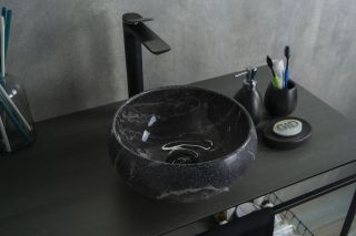 Раковина Gid Mnc480 54432 накладная под камень глянцевая 32x32x15.5