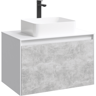 Подвесная тумба под раковину Aqwella Mobi MOB0108W+MOB0708BS 80 см