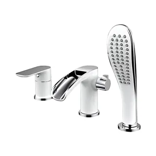 Смеситель на борт ванны Gappo G1148-8 белый/хором