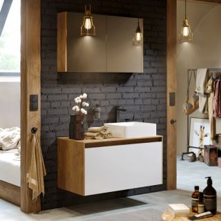 Зеркало-шкаф Aqwella Mobi MOB0410+MOB0717DB 100 см