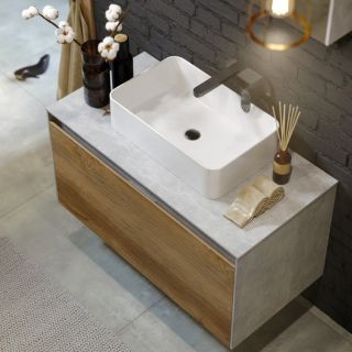 Подвесная тумба под раковину Aqwella Mobi MOB0112DB+MOB0712DB 120 см