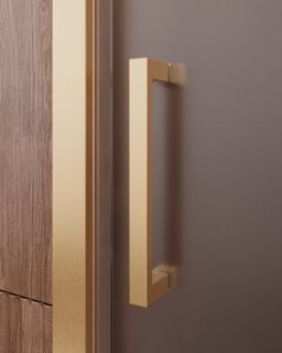 Душевая дверь CEZARES MOLVENO-BF-1-150-C-BORO-IV брашированное золото