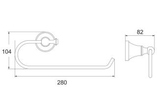 Полотенцедержатель Rose RG1906T пепельный