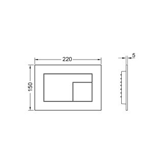 Клавиша смыва TECE TECEvelvet 9240734 каменно-серый