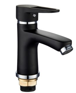 Смеситель для раковины РМС SL77BL-001F чёрный