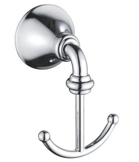 Крючок для ванной комнаты двойной Rose RG1221 хром