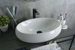 Раковина Gid N9030a 51114 накладная белая 60x41x15