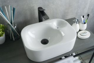 Раковина Gid N9266 51173 накладная белая 47x34x15