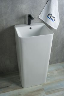 Раковина Gid Nb148 81117 накладная белая 42x41x86