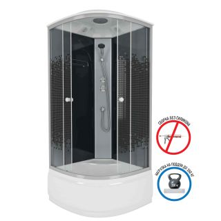 Душевая кабина Niagara NG-7509-14BLACK 100х100х215