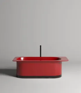 Ванна из искусственного камня Salini Ninfea S-Stone 102721MRF 180x82см RAL полностью