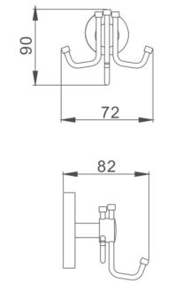 Крючок для ванной комнаты Haiba HB1705-3 хром