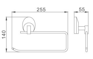 Полотенцедержатель Haiba HB1603-2 хром