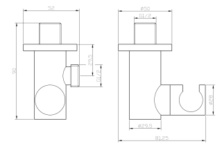 Держатель для душа ESKO SH805 black черный