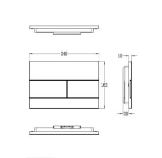 Кнопка смыва для инсталляции механическая Wonzon & Woghand WW-IB235-MB чёрный матовый