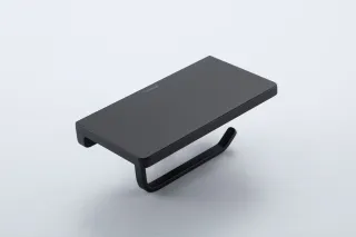 Держатель для туалетной бумаги Gappo G30803-6 с полочкой чёрный