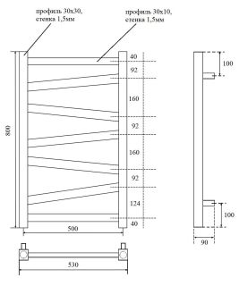 Полотенцесушитель водяной Point Феникс PN15158 П7 50x80см хром