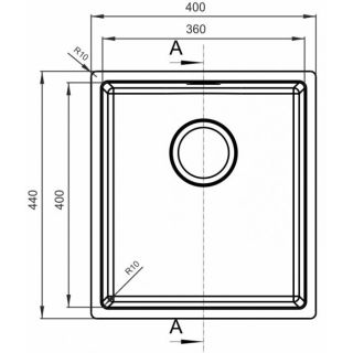 Кухонная мойка Florentina Оптима-HM 360.400.10.10 серебристый