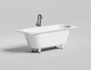 Ванна из искусственного камня Salini Ornella Axis Kit S-Sense 104713M 170x70см белый матовый