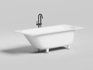 Ванна из искусственного камня Salini Ornella Kit S-Sense 102412G 180x80см белый глянцевый