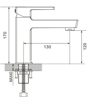 Смеситель для раковины Rose R1801-1 хром