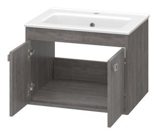 Подвесная тумба под раковину Misty Пайн 60см дуб Уайт-Ривер серо-коричневый