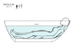 Ванна из искусственного камня Salini Paola In S-Stone 101611SM 160x77см белый матовый
