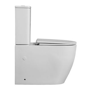 Унитаз-компакт Azario Bonelle AZ-1229A безободковый крышка-сиденье микролифт смыв торнадо белый