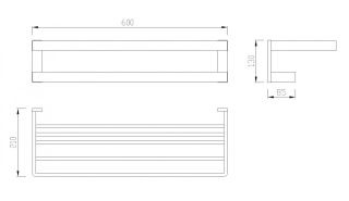 Полка для полотенец ABBER Westen AA1758 60см хром