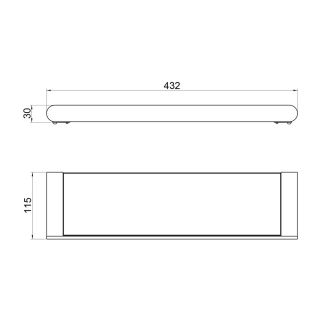 Полка стеклянная Timo Saona 13072/17 золото матовое