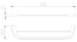 Двойной полотенцедержатель ABBER Nord AA1553 60см хром