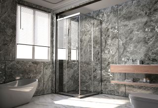 Душевой уголок Premium Trento PTC-SP-50CH, 1200х900x2000, хром, стекло прозрачное