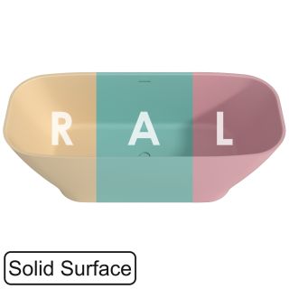 Ванна из искусственного камня WHITECROSS Clover 0220.170072.2XXXX 170x72 см RAL мат