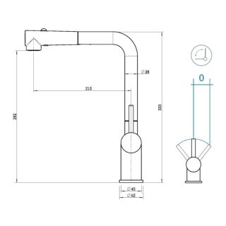 Смеситель для кухни Grandex Aqua Integra-SP 9020493 графит