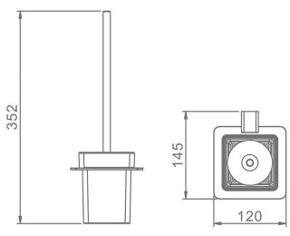Ёршик настенный Raglo R301.10.06 чёрный