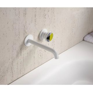 Смеситель для раковины встраиваемый Bronze de Luxe 9007W-Y, белый/желтый