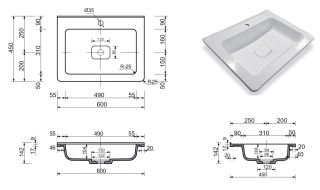 Раковина Эстет Kare luxe silk ФР-00014679 60см белый