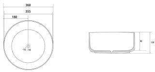 Раковина ABBER Bequem AC2108MBG 36см тёмно-зелёный матовый