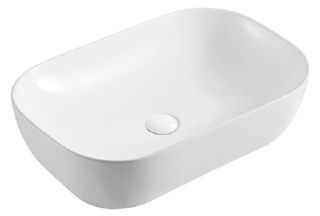 Раковина накладная Azario 50.5х40.5х14 фаянс, цвет Белый глянцевый (AZ2143SP)