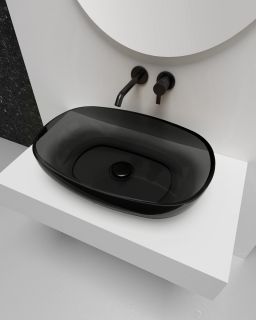 Раковина ABBER Kristall 60см чёрный AT2805Onyx